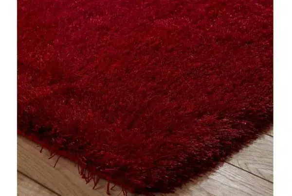 Boston shag pile rug, various sizes, red