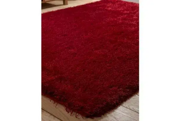 Boston shag pile rug, various sizes, red