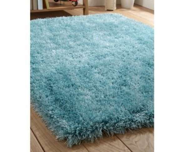 Boston Shag Pile Rug, Various Sizes, Duck Egg Blue