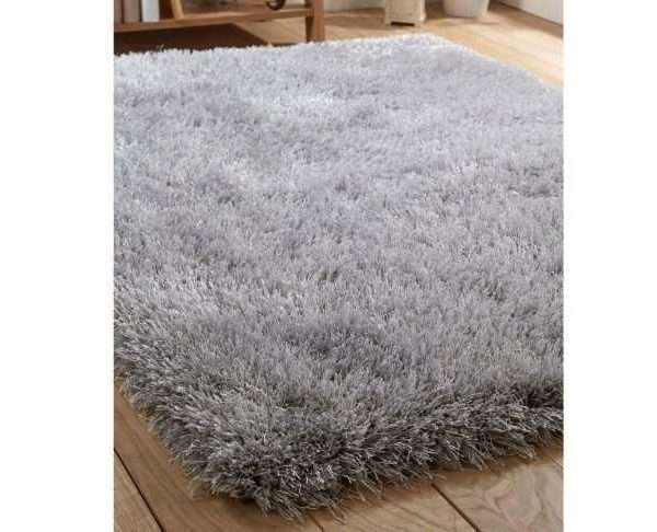 Boston Shag Pile Rug, Various Sizes, Silver