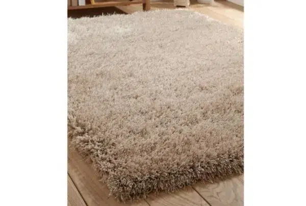 Boston shag pile rug, various sizes, latte