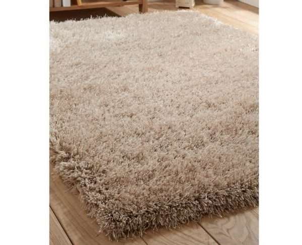 Boston Shag Pile Rug, Various Sizes, Latte