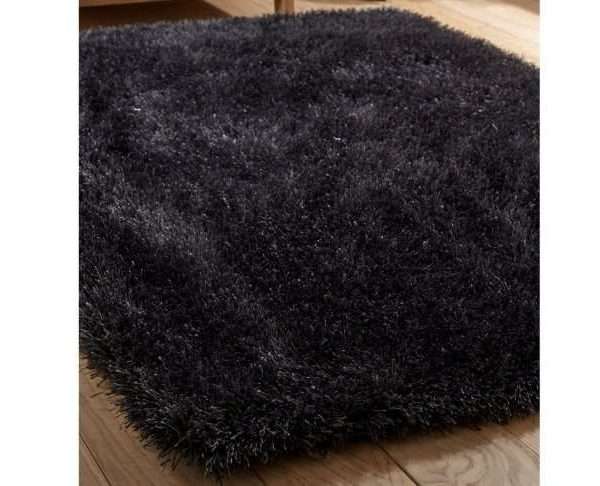 Boston Shag Pile Rug, Various Sizes, Charcoal