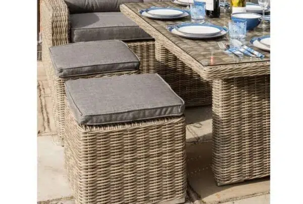 Rowlinson thornbury rattan garden corner dining set