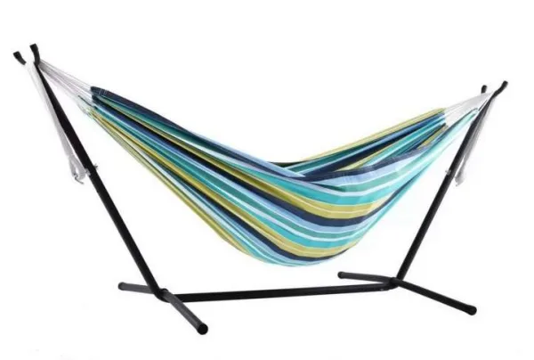 Double hammock with stand, cayo reef & black