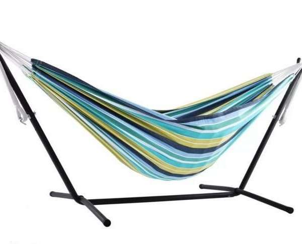 Double Hammock With Stand, Cayo Reef & Black