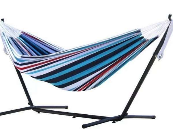 Double Hammock With Stand, Denim