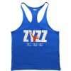 Musclealive Mens Bodybuilding ZYZZ String Tank, Blue