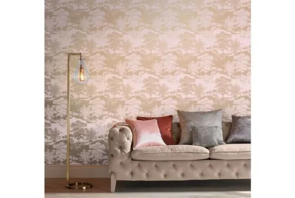 Meadow Rose Gold Easy To Apply Wallpaper