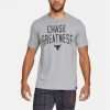 UA x Project Rock Chase Greatness T-Shirt, Grey
