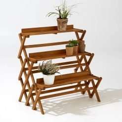 Folding 3-Level Garden Shelving Unit