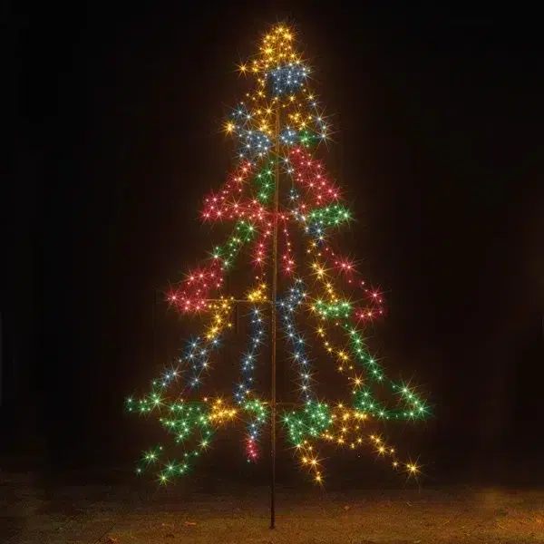 Multi-Coloured Outdoor LED Tree Tower, 135cm