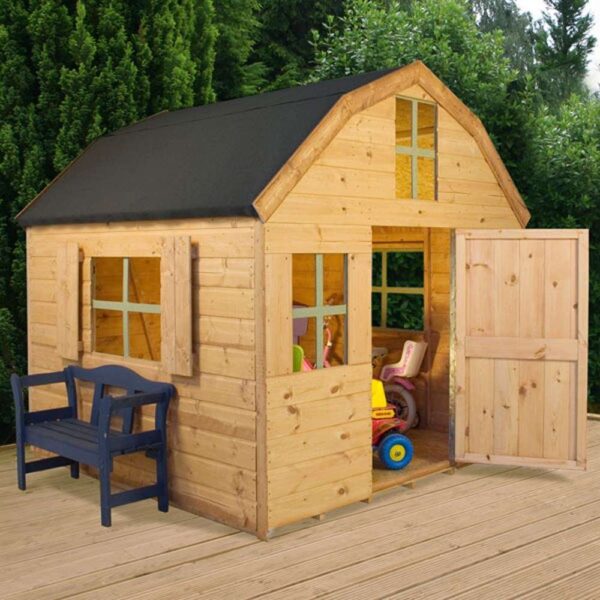 Kids dutch barn style wooden playhouse