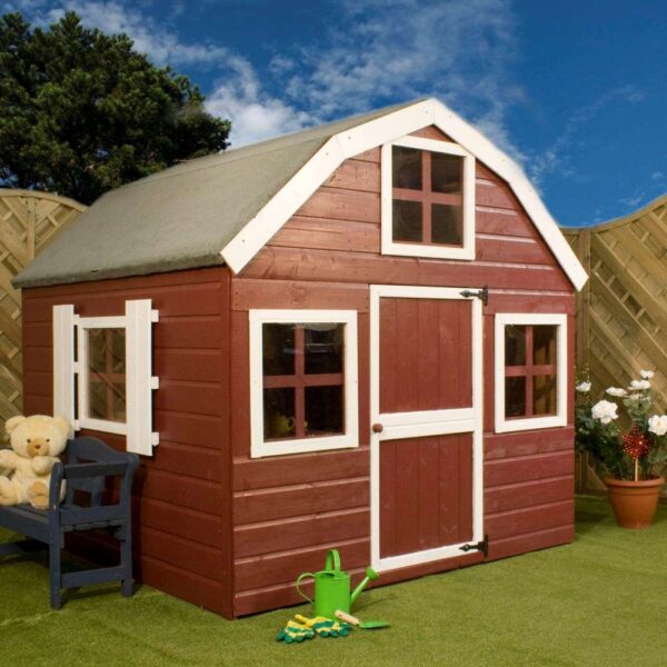 Kids dutch barn style wooden playhouse