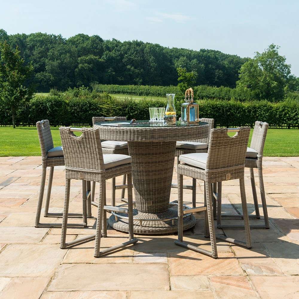 Maze Rattan Oxford 6 Seat Bar Set with Ice Bucket Absolute Home