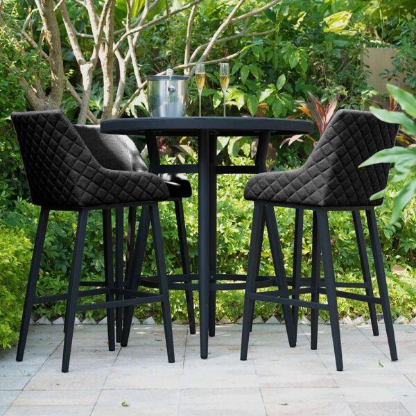 Maze Rattan Regal Bar Set, 4 Seater, Charcoal