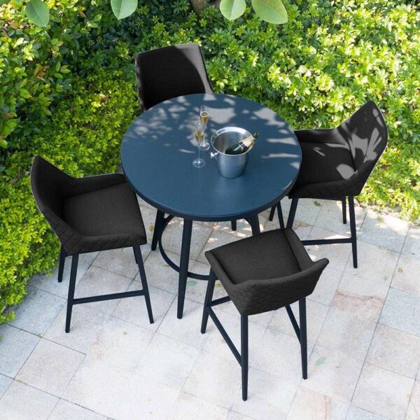 Maze Rattan Regal Bar Set, 4 Seater, Charcoal