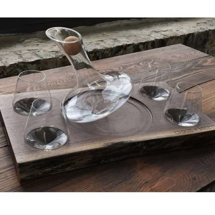 Personalised revolving decanter & glasses