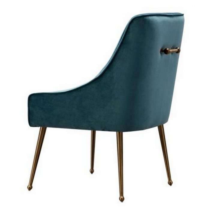 Mason dining chair peacock, brushed gold legs