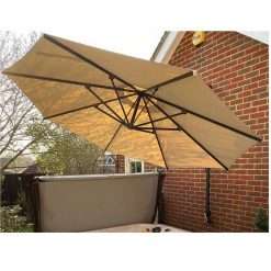 Turino Wall Parasol, Beige or Charcoal