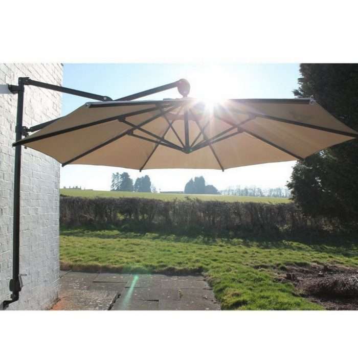 Turino wall parasol, beige or charcoal