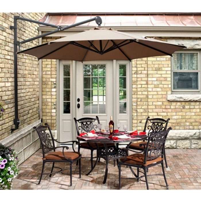 Turino wall parasol, beige or charcoal