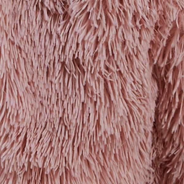 Blush pink long pile sherpa throw, 130 x 180cm