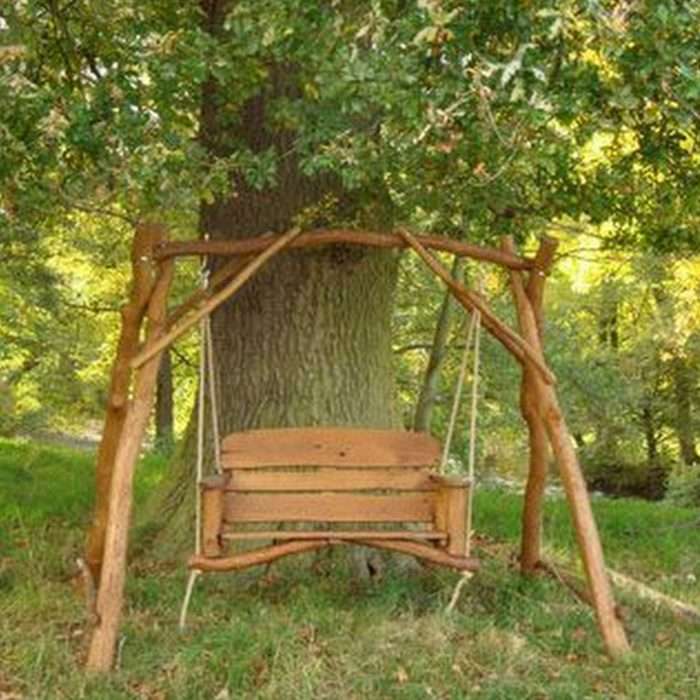 Oak 3 seater garden swing seat