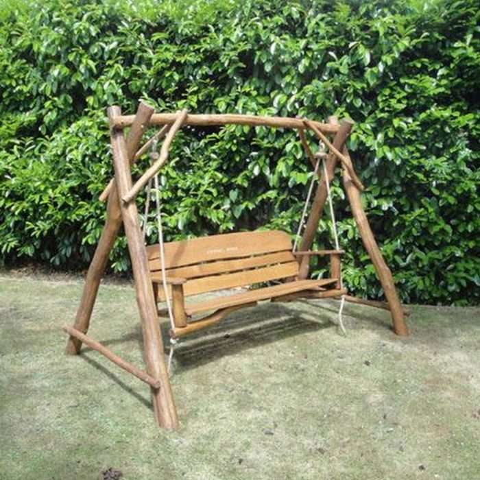 Oak 3 seater garden swing seat