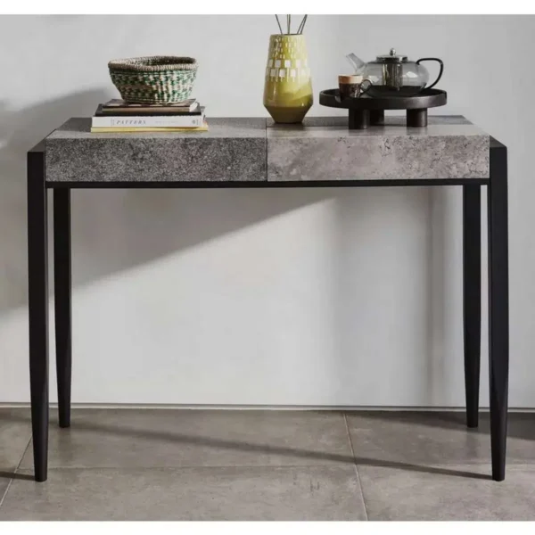 Toledo Console Table, Concrete Effect