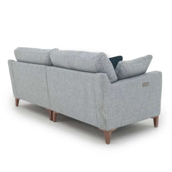 Uniqa 3 Seater Fabric Sofa, Natural Smoke Wood