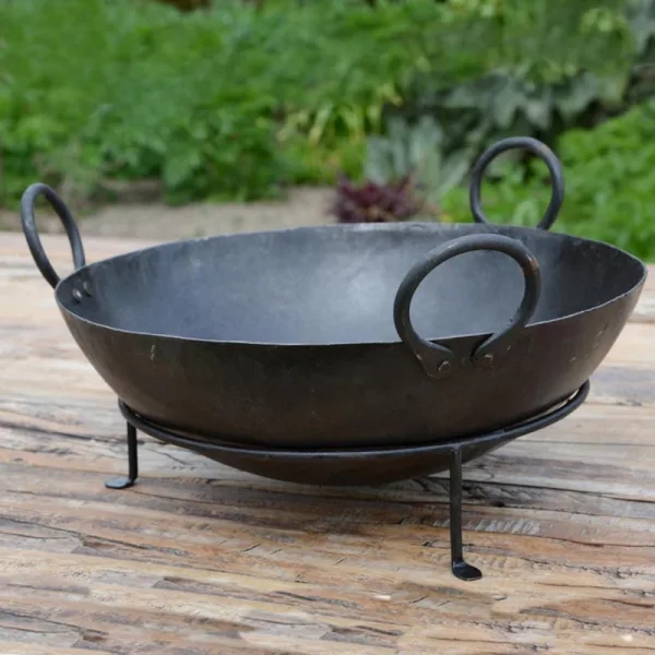 Kadai cooking bowl with 3 chains, 36cm