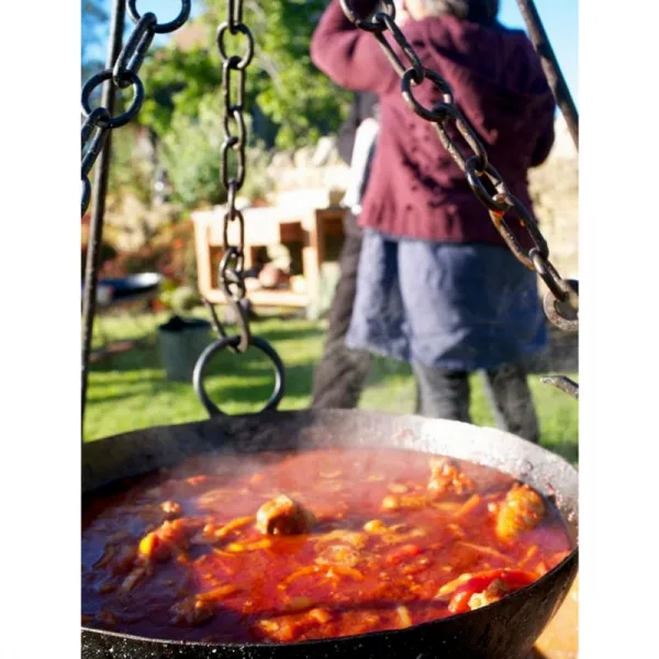 Kadai cooking bowl with 3 chains, 36cm