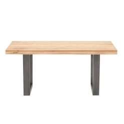 Rectangular Earth Oak & Metal Coffee Table