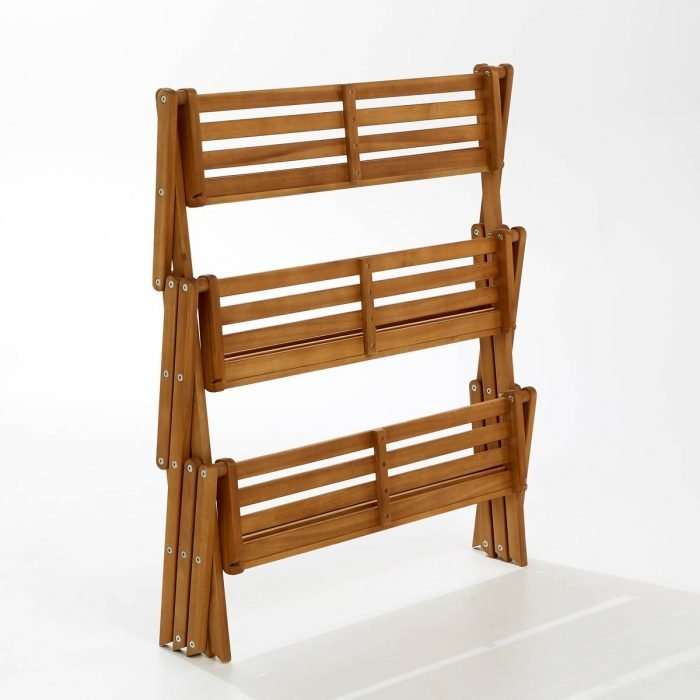 Folding 3-level garden shelving unit