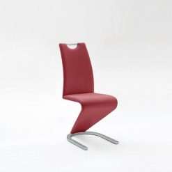 2 x Amado Dining Chair, Bordeaux Faux Leather