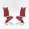 2 x Amado Dining Chair, Bordeaux Faux Leather