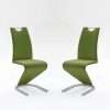 2 x Amado Dining Chair, Olive Faux Leather