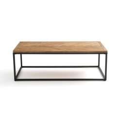 NOTTINGHAM Metal & Pine Parquet Coffee Table