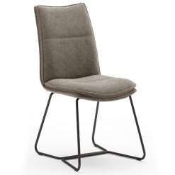 2 x Ciko Fabric Dining Chairs, Cappuccino