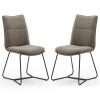 2 x Ciko Fabric Dining Chairs, Cappuccino