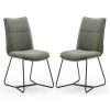 2 x Ciko Fabric Dining Chairs, Olive