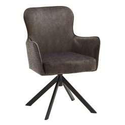 Hexo 360° Swivel Fabric Dining Chair, Cappuccino