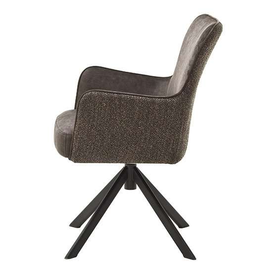 Hexo 360° swivel fabric dining chair, cappuccino Hexo 360° swivel fabric dining chair, cappuccino