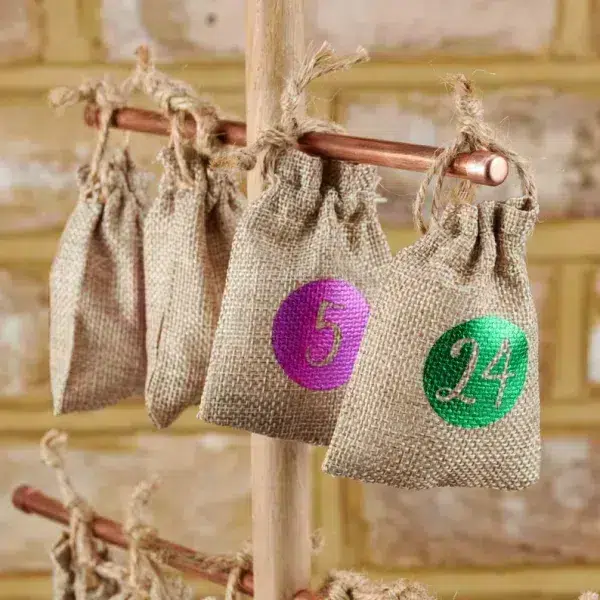 Christmas reusable advent calendar tree hanging sacks