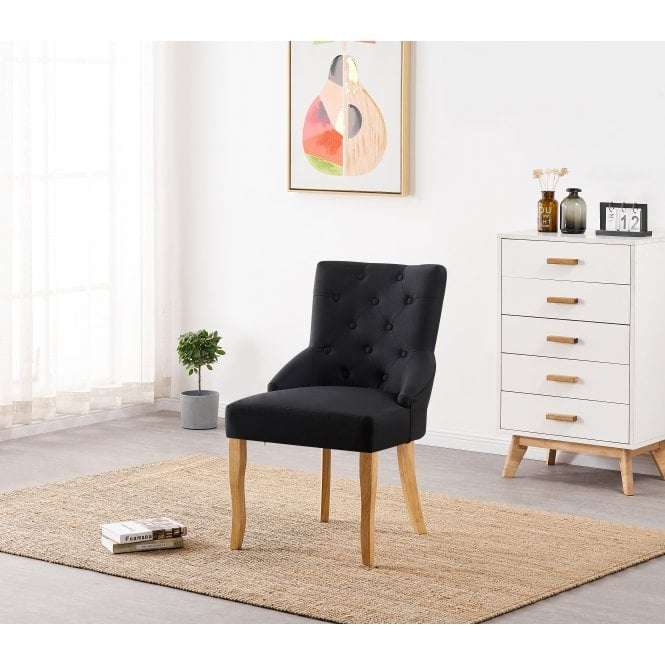 Kensington lux dining chair, black
