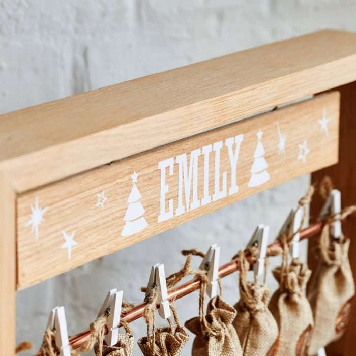Personalised wooden advent calendar