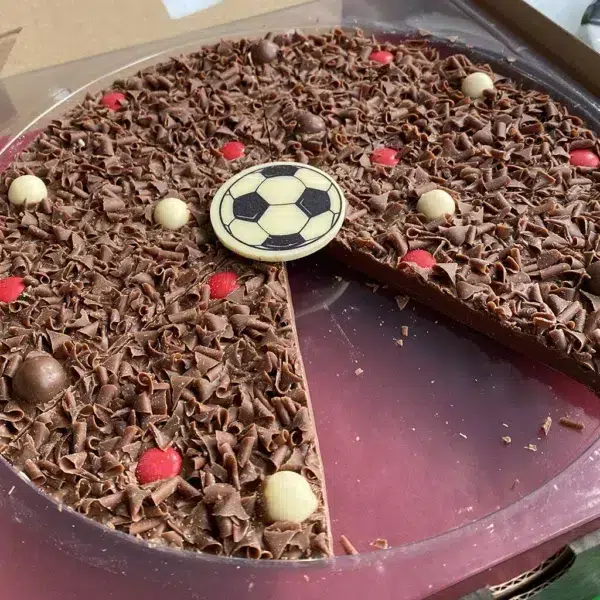 10 Inch Football Chocolate Pizza