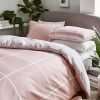 Tait Pink Check Printed Reversible Duvet Set