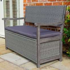 Rowlinson Alderley Rattan Storage Bench